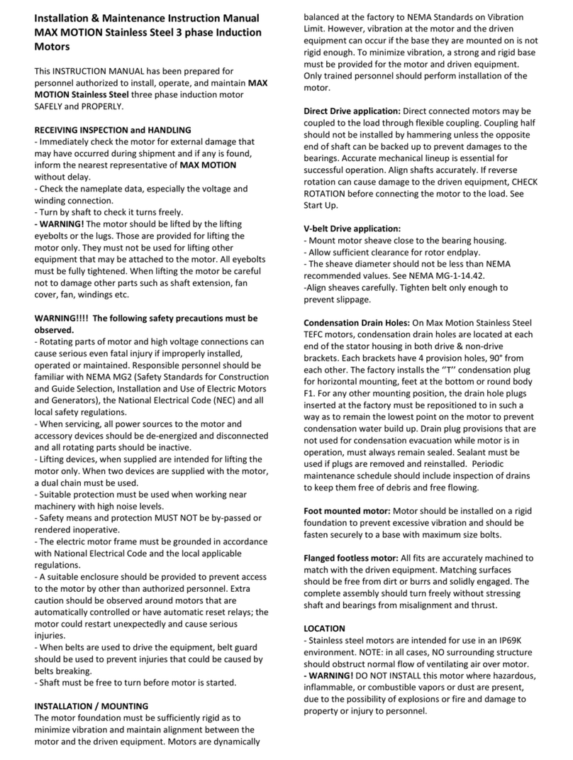 MEP MAX MOTION Manuale di istruzioni