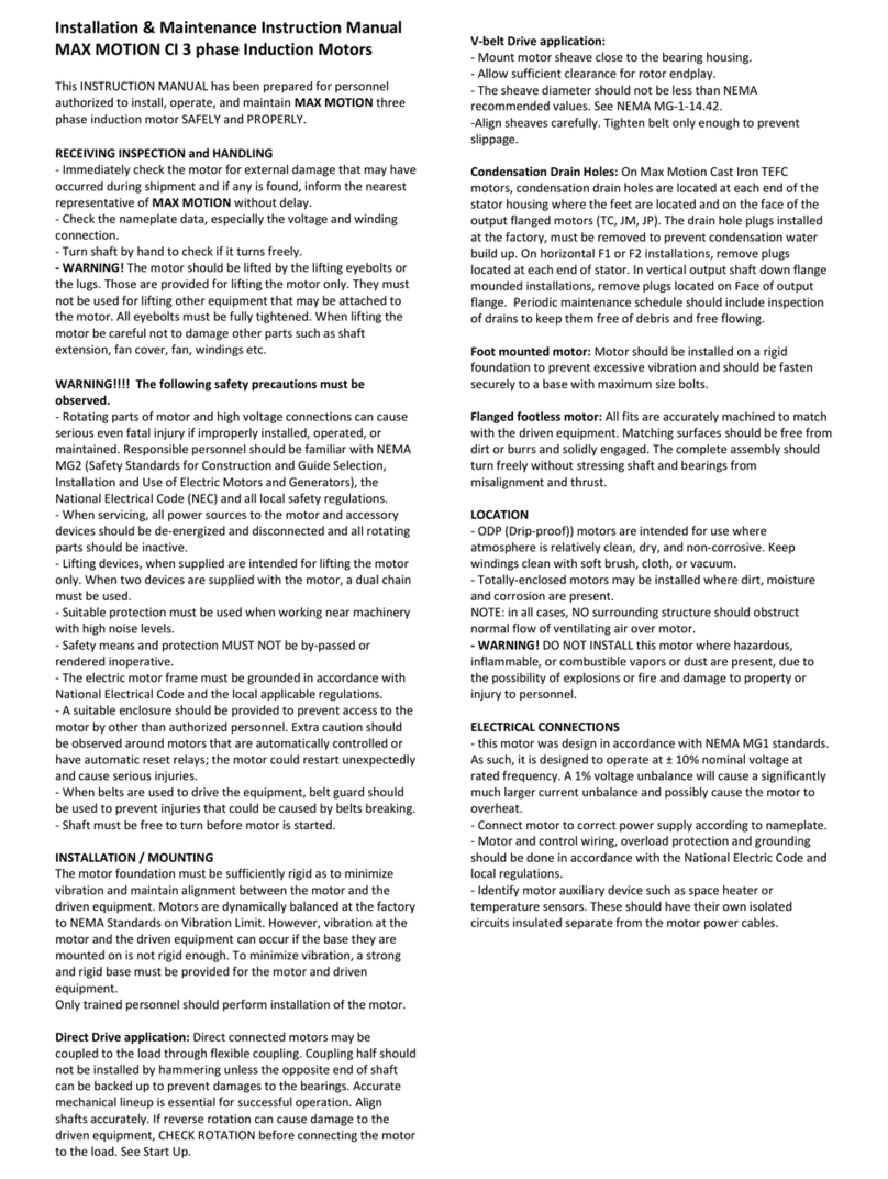 MEP MAX MOTION CI 3 Manuale di istruzioni