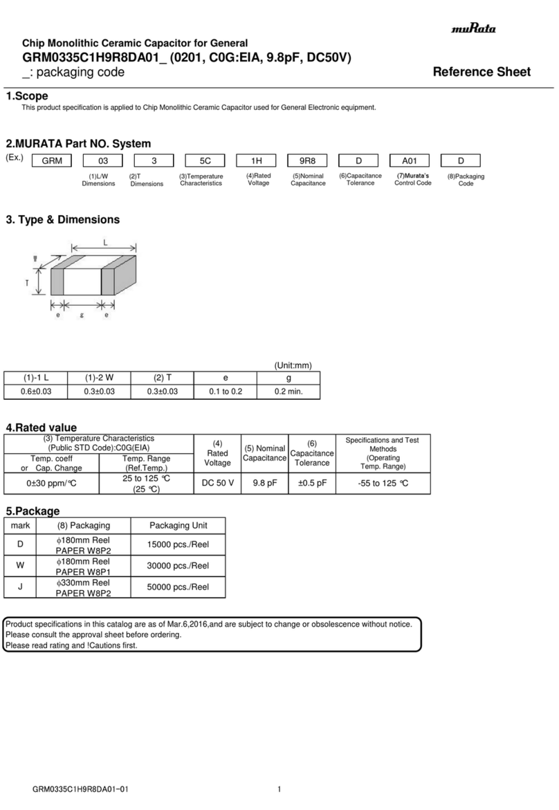 Murata GRM0335C1H9R8DA01 Series Manuale utente