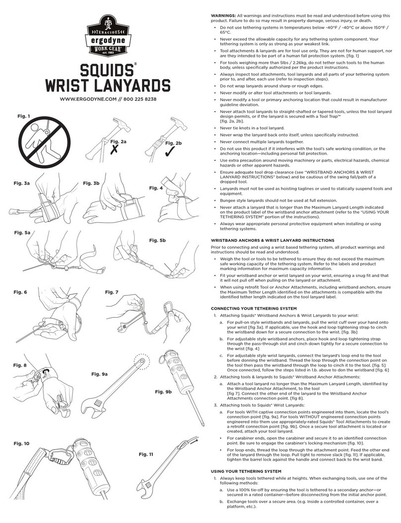 ERGODYNE SQUIDS WRIST LANYARDS Manuale utente