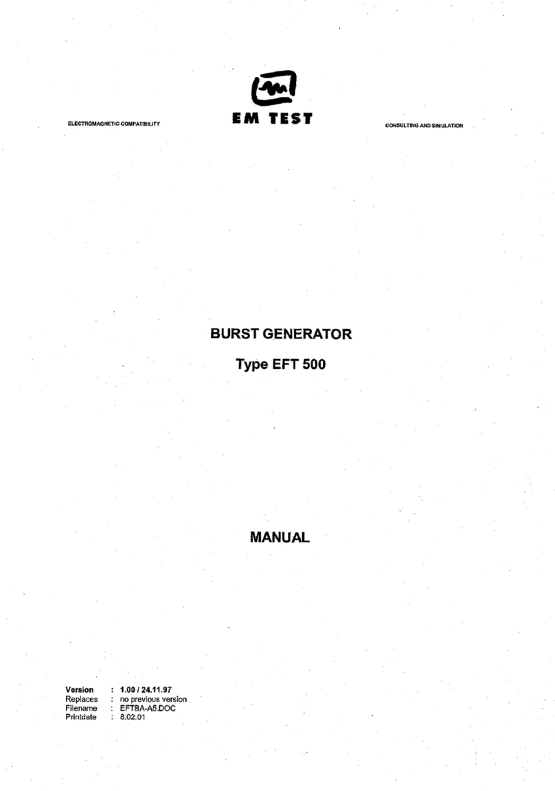 EMTEST EFT 500 Manuale utente