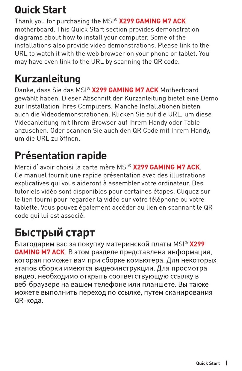 MSI X299 GAMING M7 ACK Manuale utente