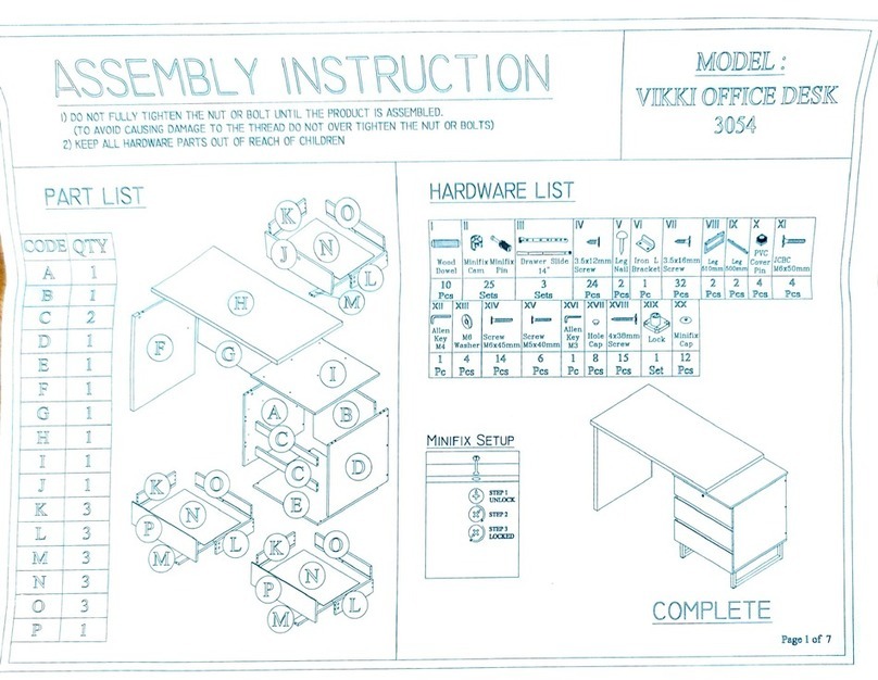 CDN VIKIKI OFFICE DESK 3054 Manuale utente