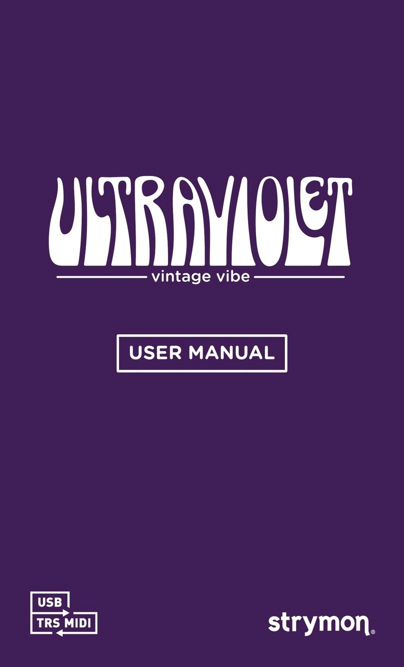 Strymon ULTRAVIOLET vintage vibe Manuale utente Strymon ULTRAVIOLET vintage vibe Manuale utente