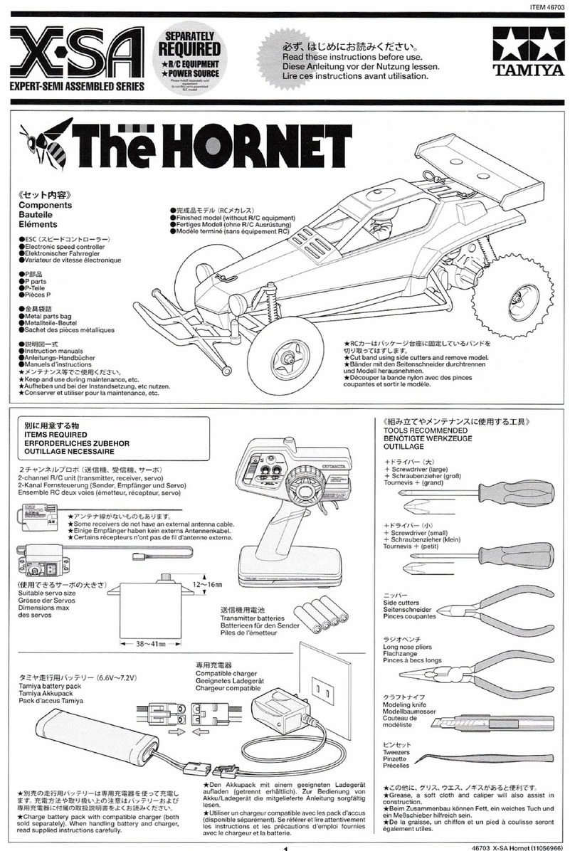 Tamiya X-SA TheHORNET Manuale utente