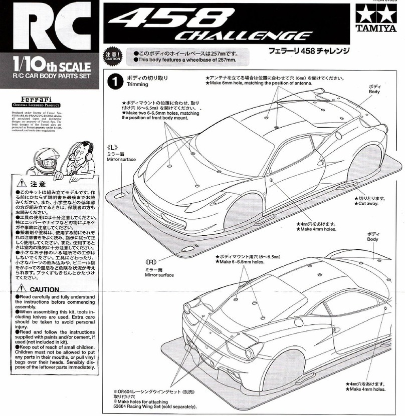 Tamiya 458 CHALLENGE Manuale utente