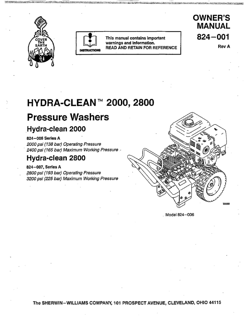 Sherwin-Williams HYDRA-CLEAN 2000 Manuale utente