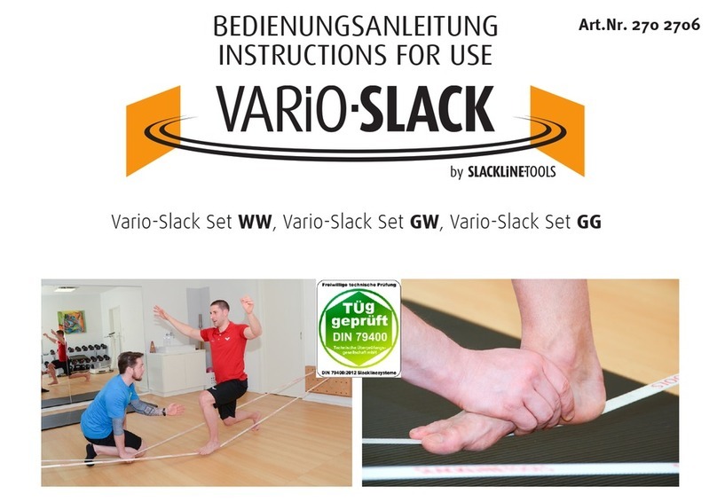Slackline-Tools Vario-Slack Set WW Manuale utente