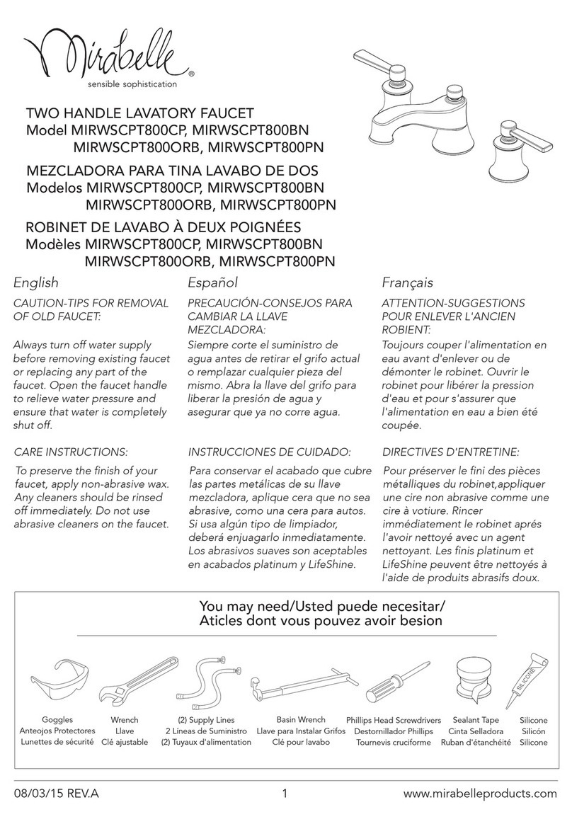 Mirabelle MIRWSCPT800CP Manuale utente