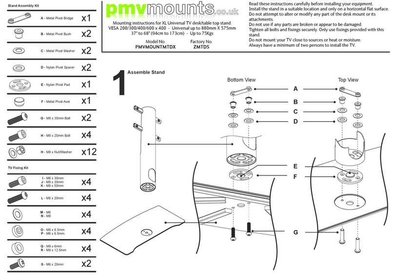 PMV Mounts PMVMOUNTMTDX Manuale utente