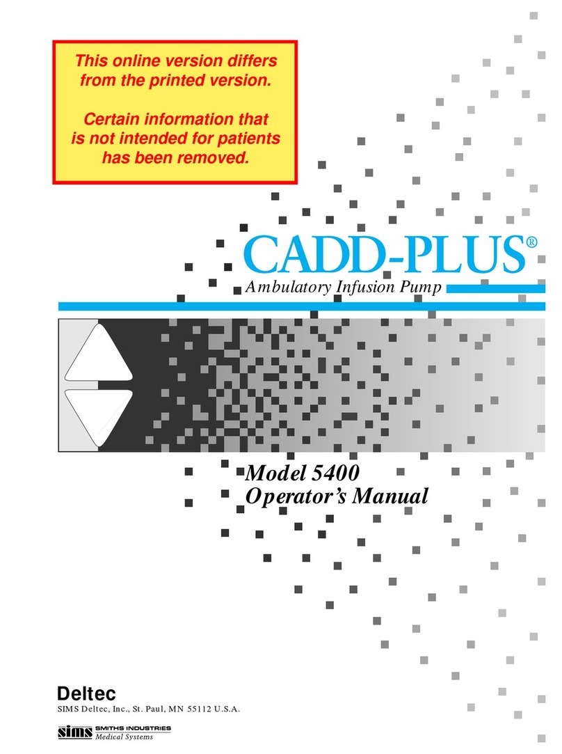 SIMS Deltec CADD-PLUS 5400 Manuale utente