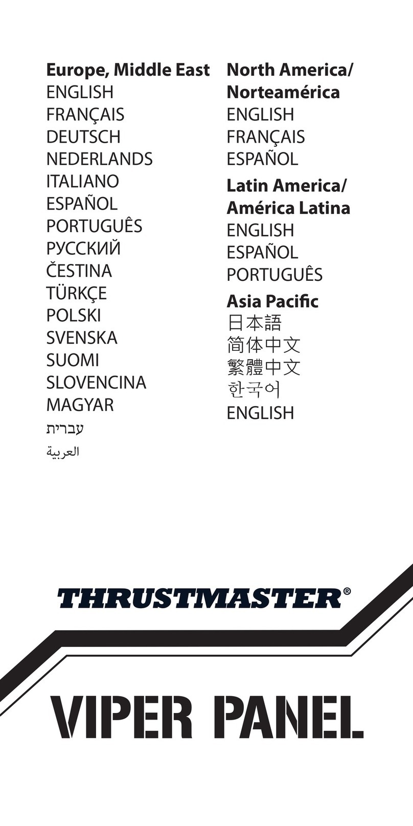 Thrustmaster VIPER PANEL Manuale utente