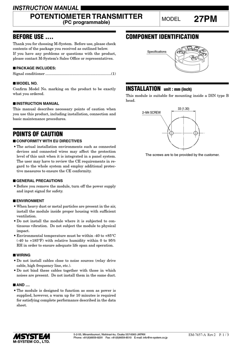 M-system 27PM Manuale utente