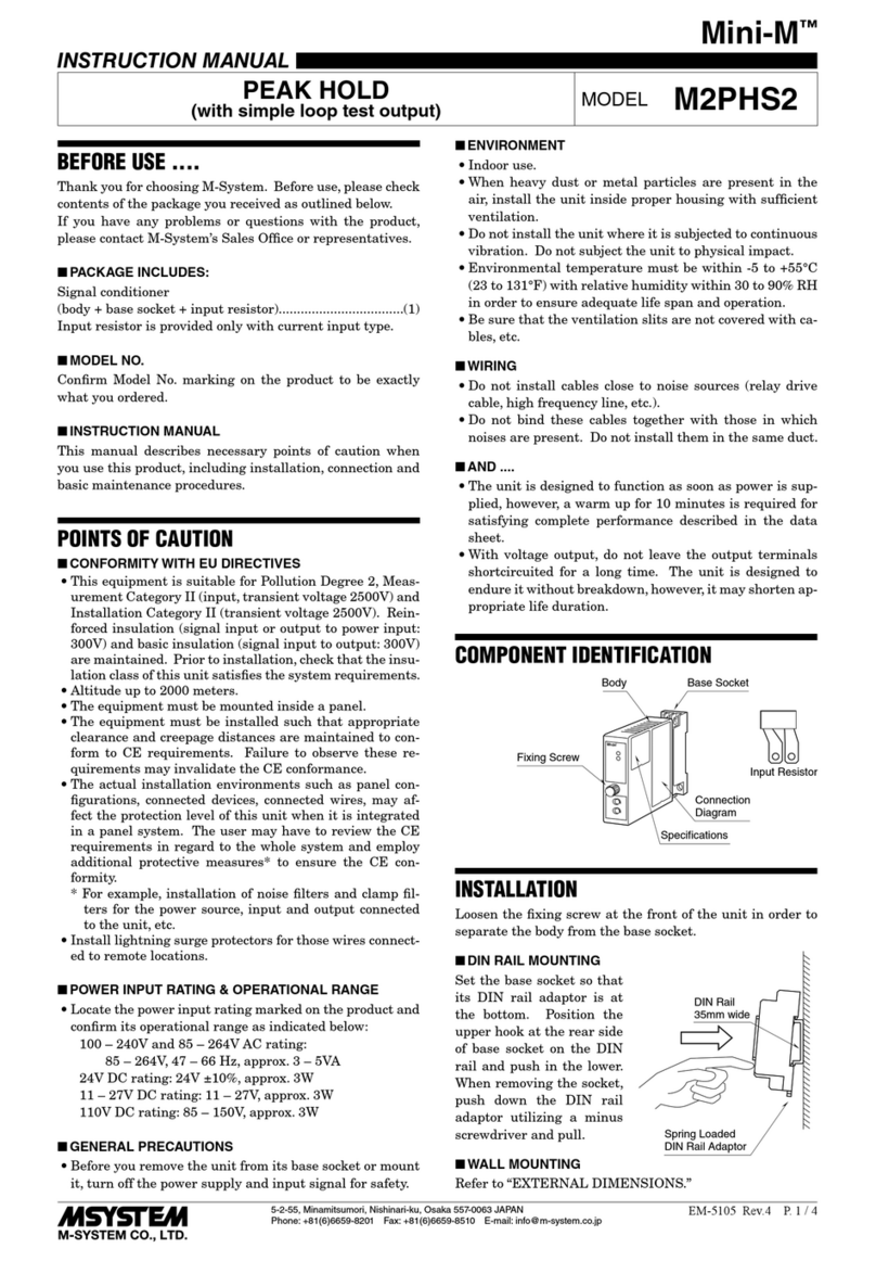 M-system Mini-M M2PHS2 Manuale utente
