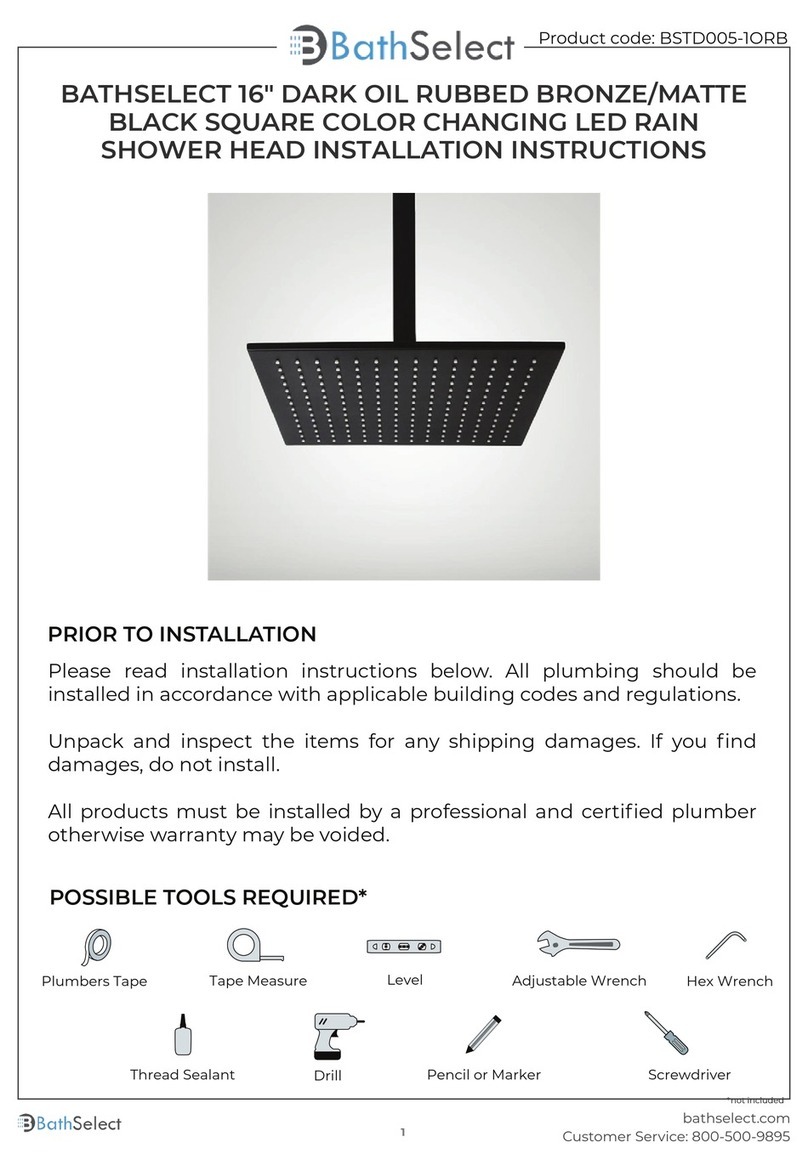 BATHSELECT BSTD005-1ORB Manuale utente BATHSELECT BSTD005-1ORB Manuale utente