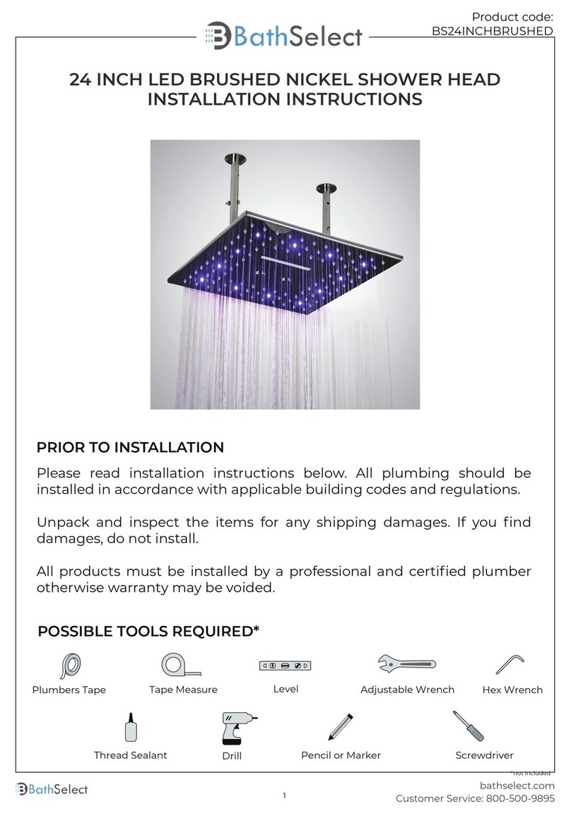 BATHSELECT BS24BRUSHED Manuale utente BATHSELECT BS24BRUSHED Manuale utente