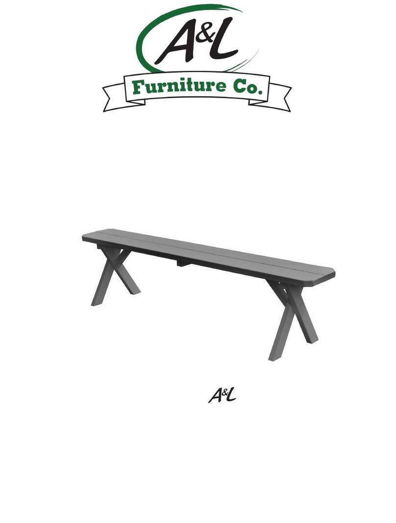 A&L Furniture Crossleg Bench Manuale utente