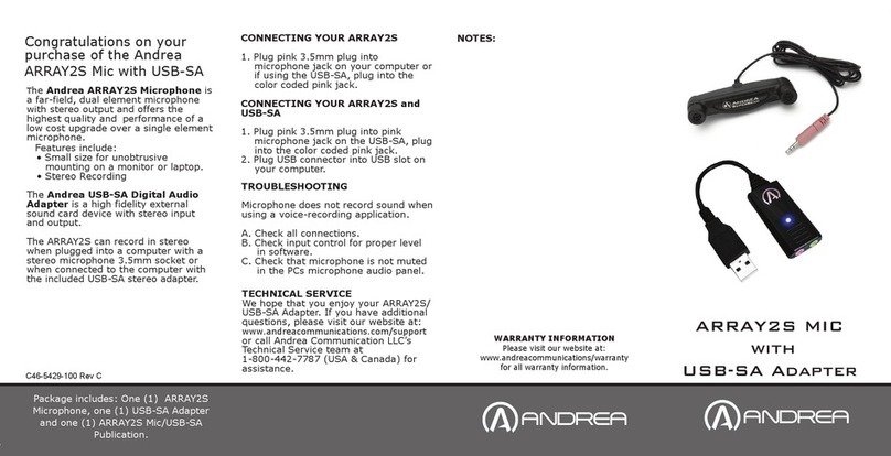 Andrea ARRAY2S Manuale utente