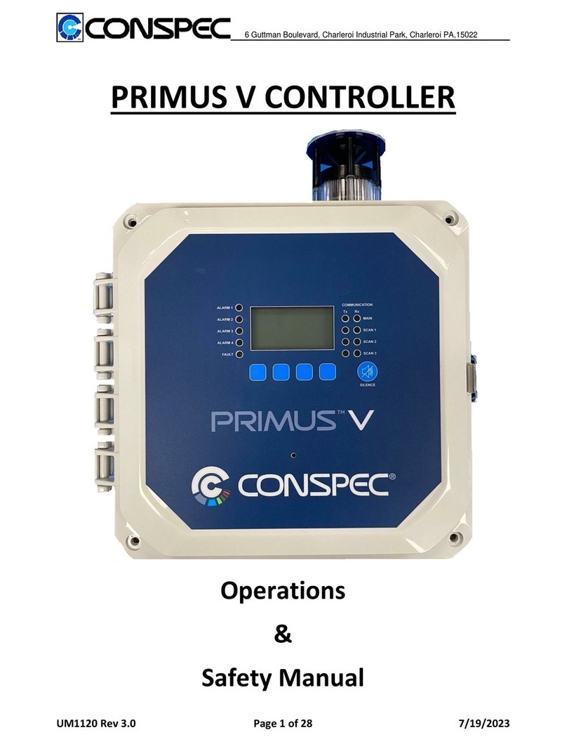 Conspec Controls PRIMUS V Manuale per l'uso e la cura