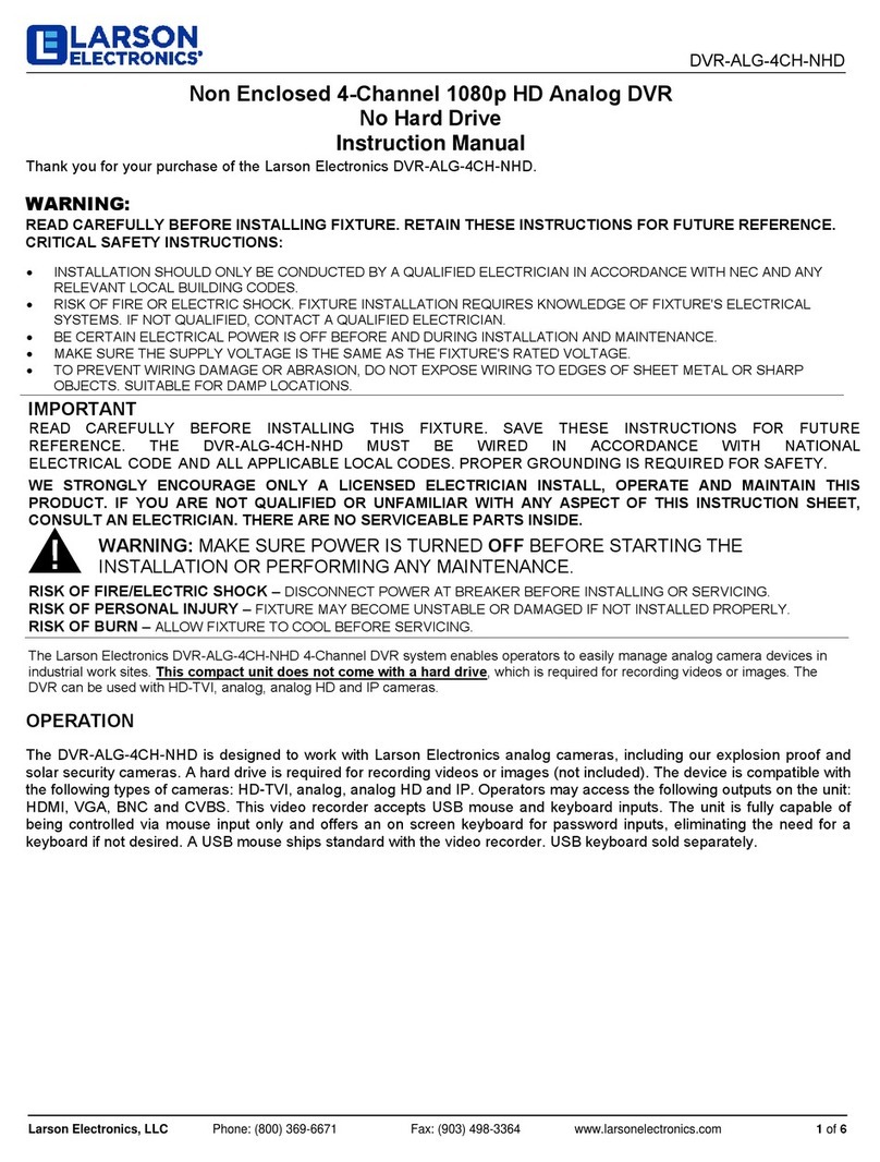 Larson Electronics DVR-ALG Series Manuale utente