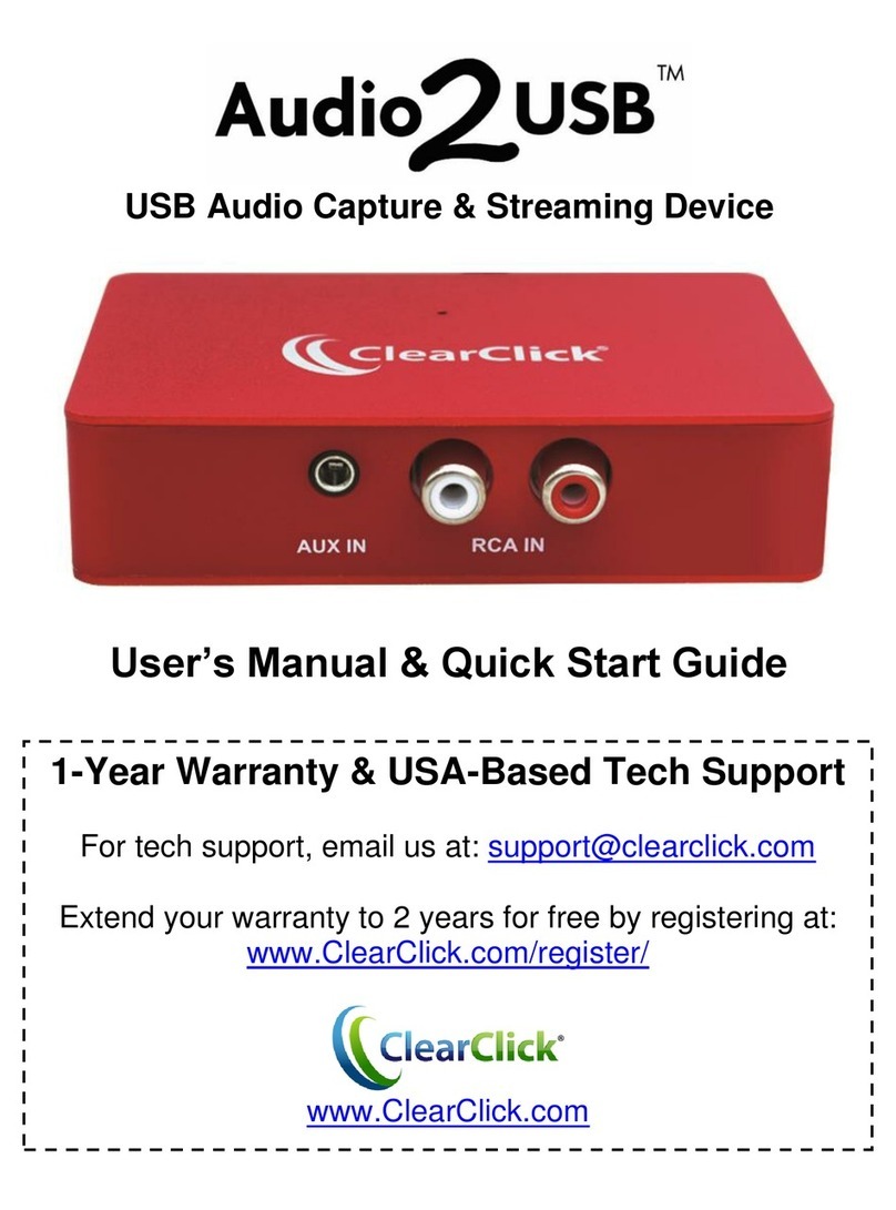 ClearClick Audio2USB Manuale utente