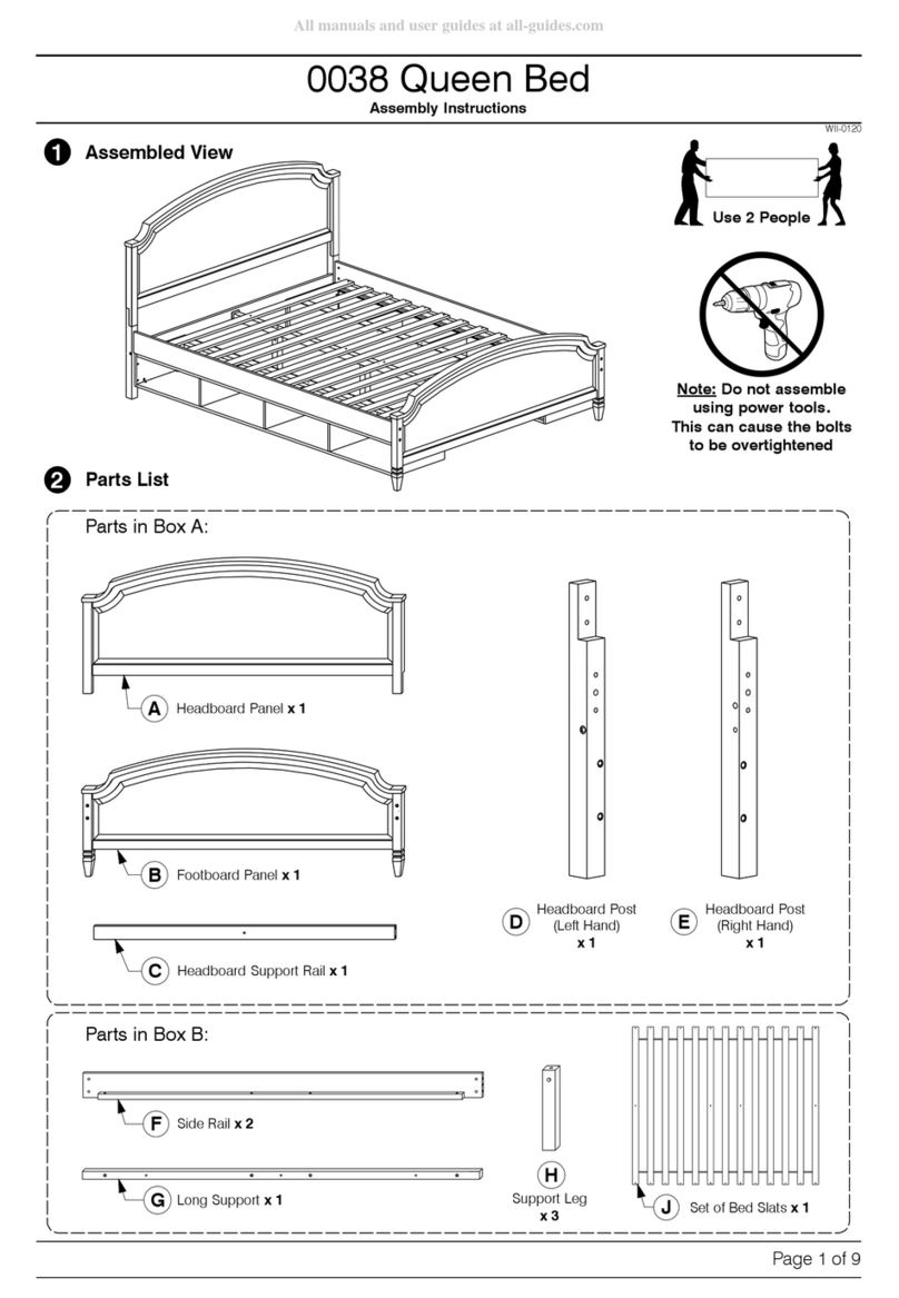 Baxton Studio Queen Bed 0038 Manuale utente