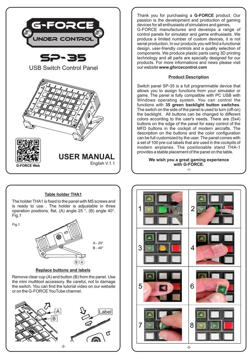 G-Force UNDER CONTROL SP-35 Manuale utente