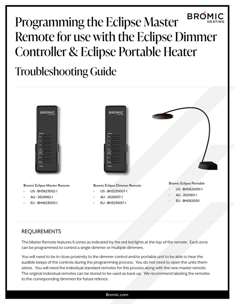 Bromic Heating Eclipse Master Remote Manuale utente