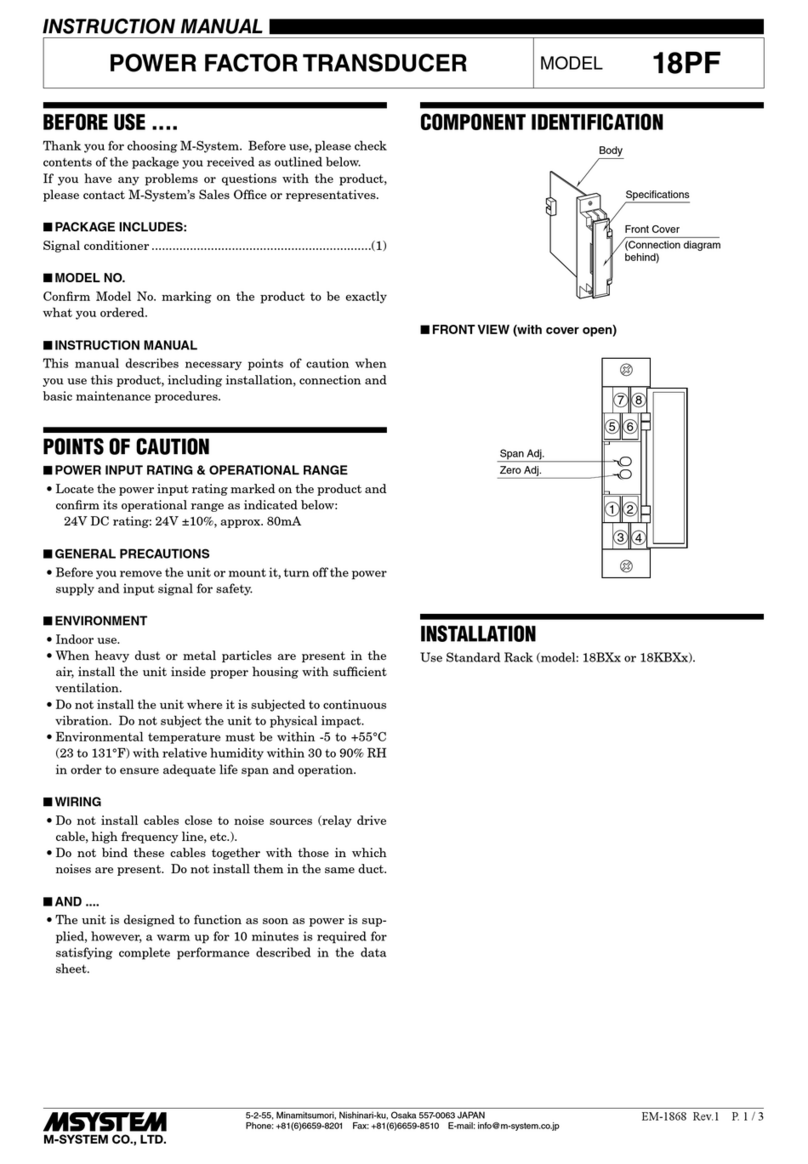 M-system 18PF Manuale utente