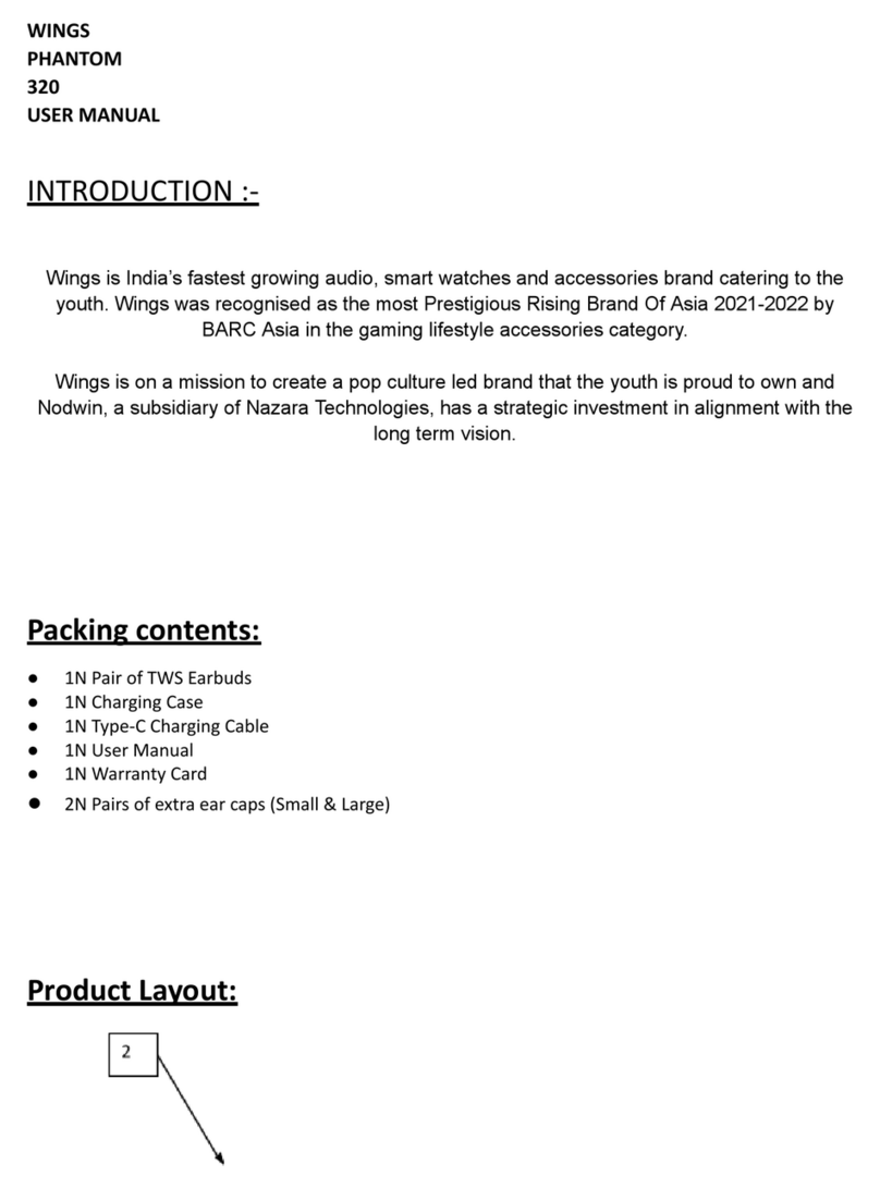 WINGS PHANTOM 320 Manuale utente