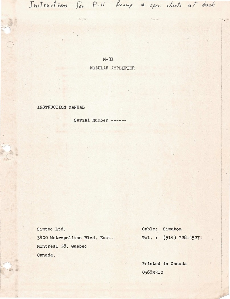 SIMTEC M-31 Manuale utente