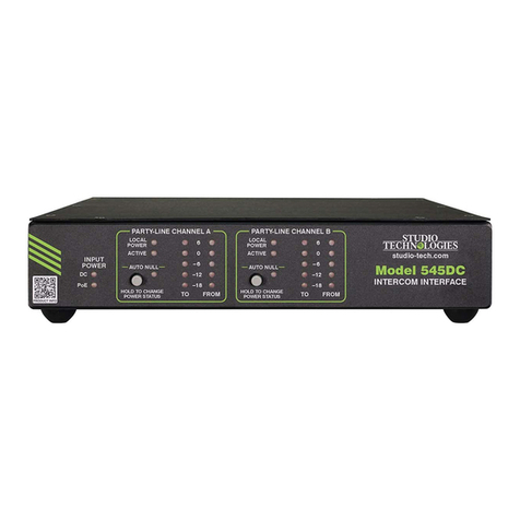 Studio Technologies 545DC Manuale utente