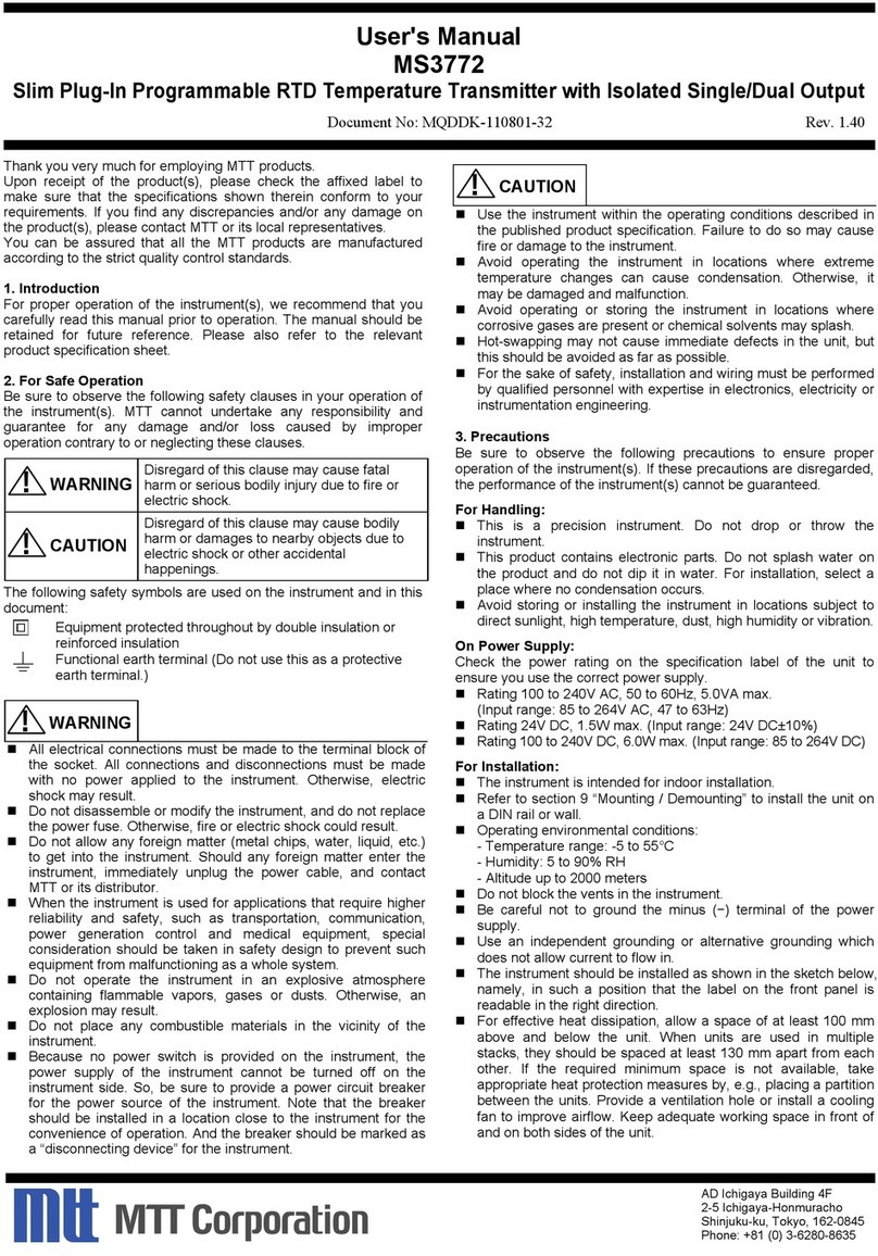 MTT MS3772 Manuale utente