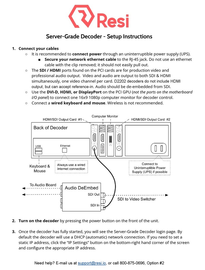 Resi Server-Grade Decoder Manuale Resi Server-Grade Decoder Manuale
