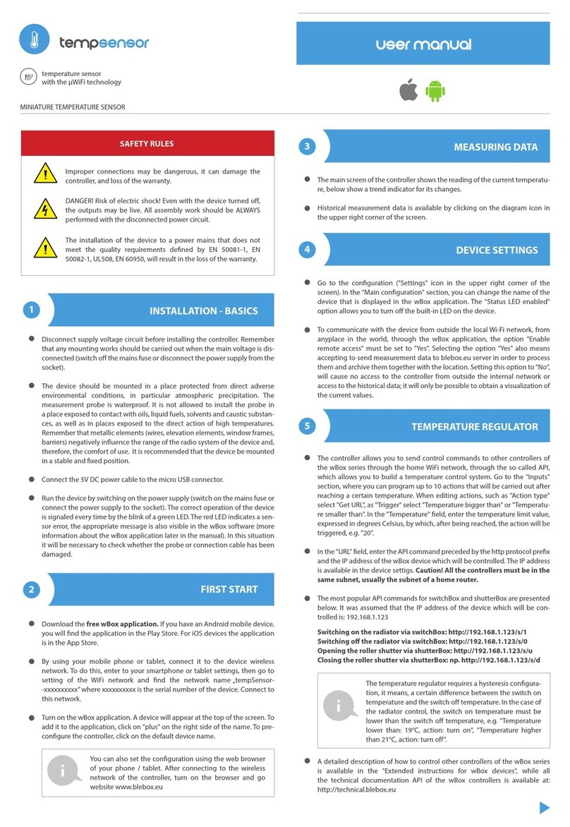 BleBox tempsensor Manuale utente