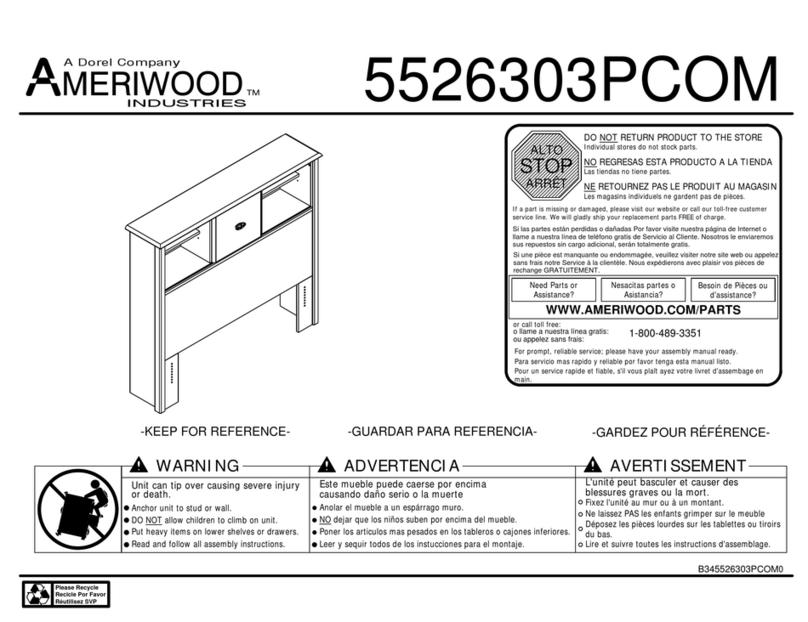 Dorel Ameriwood INDUSTRIES 5526303PCOM Manuale utente