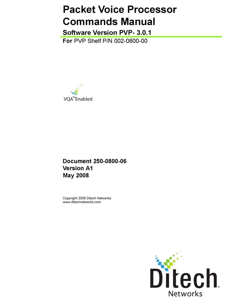 DITECH Packet Voice Processor Istruzioni per l'installazione