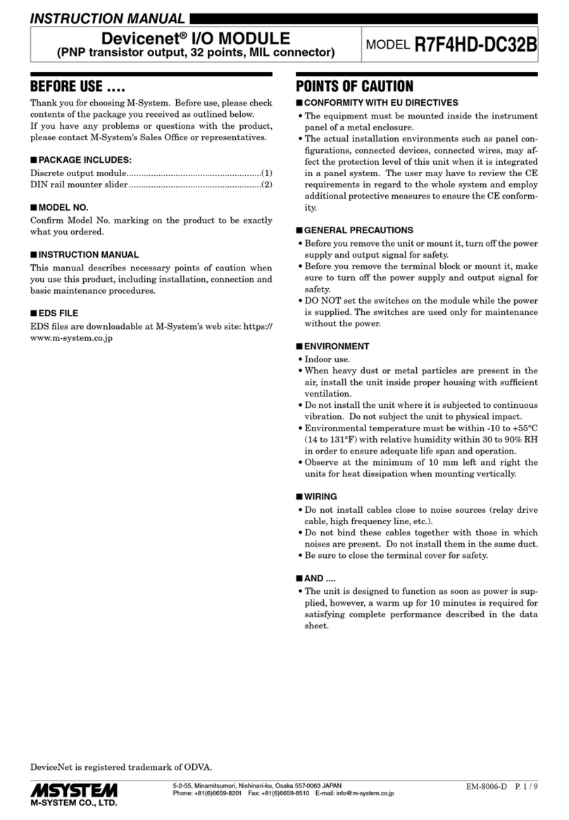 M-system R7F4HD-DC32B Manuale utente
