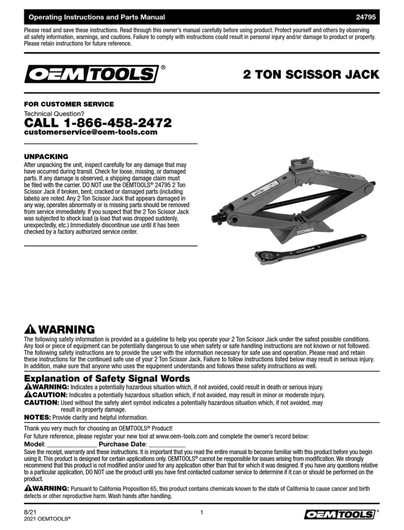 OEM Tools 24795 Manuale di servizio
