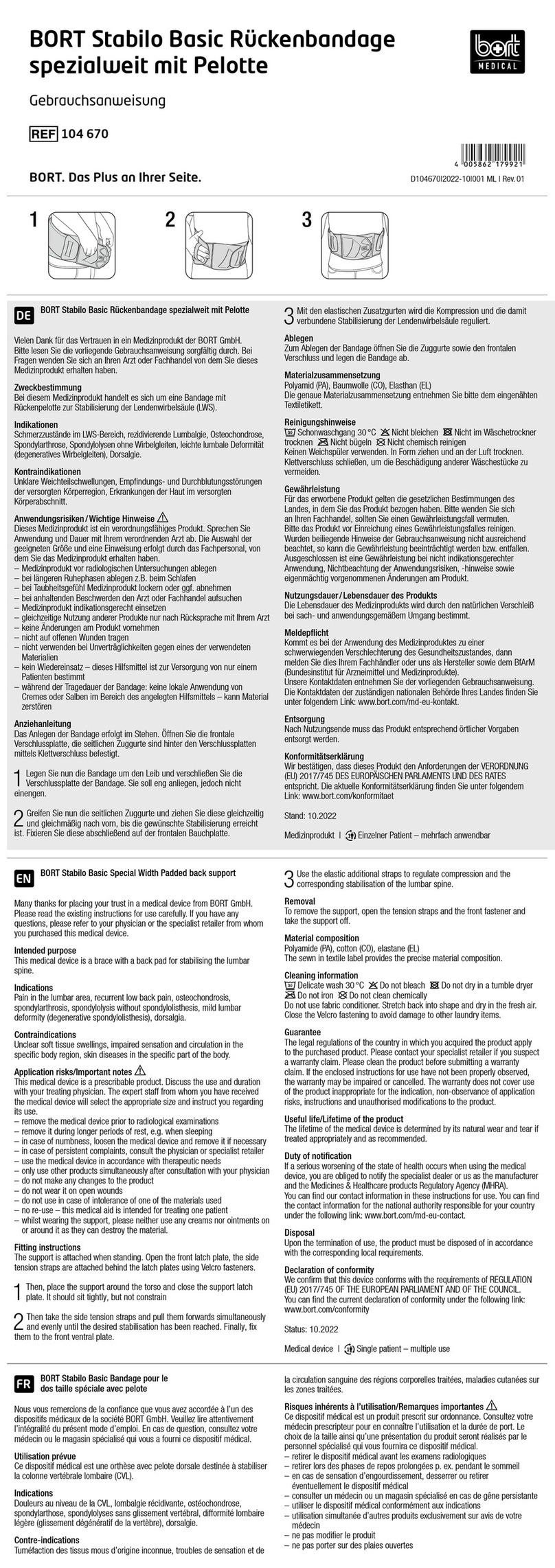 Bort Stabilo Basic Manuale utente