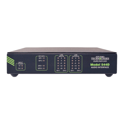 Studio Technologies Model 544D Manuale utente