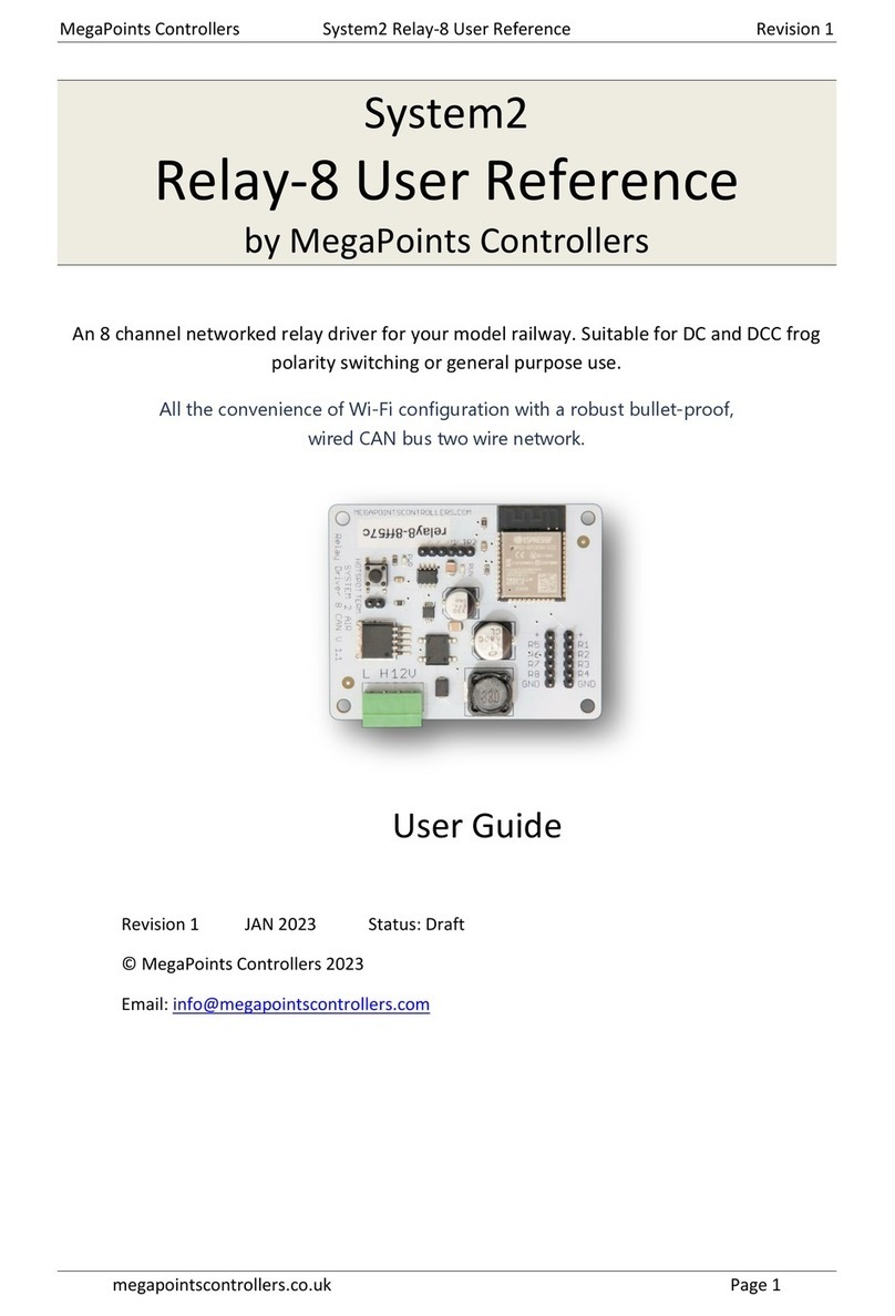 MegaPoints Controllers System2 Relay-8 Manuale di servizio