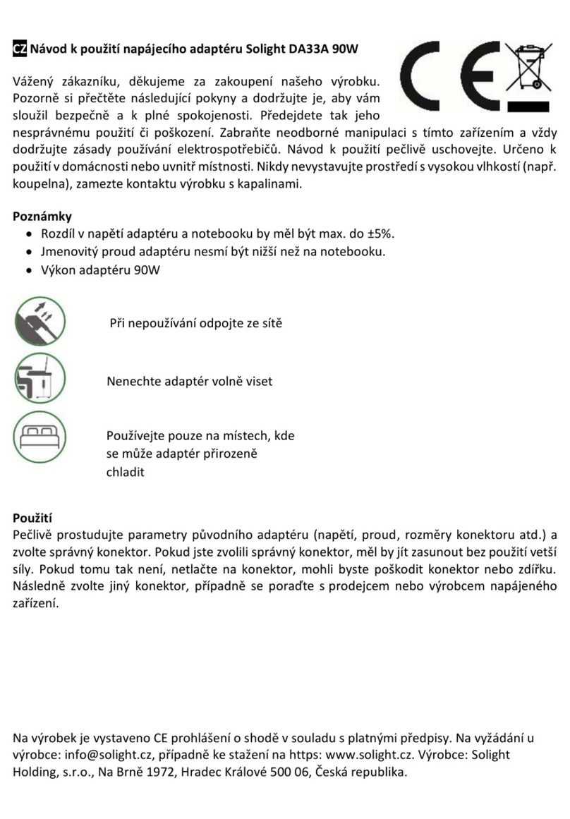 Solight DA33A Manuale utente