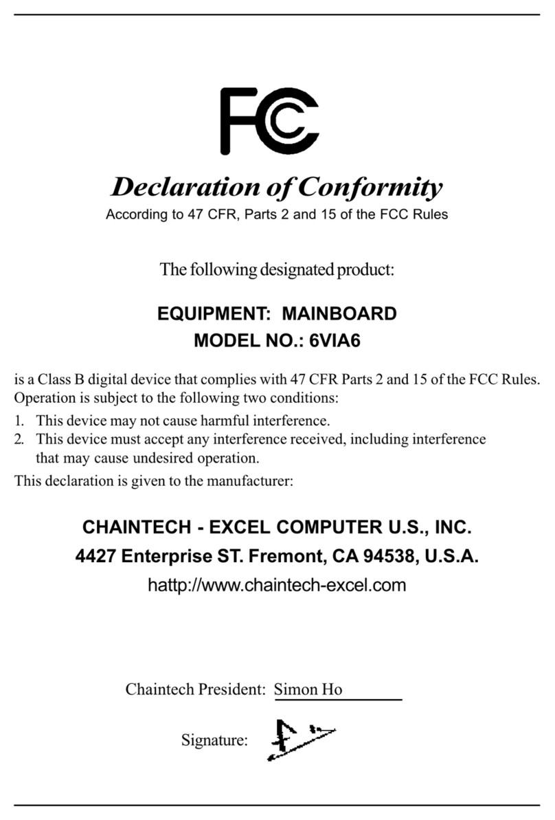 CHAINTECH 6VIA6 Manuale utente