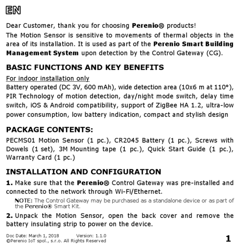 Perenio PECMS01 Manuale utente