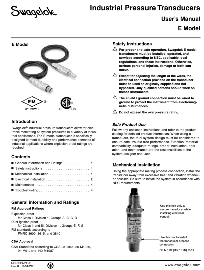 Swagelok E Manuale utente