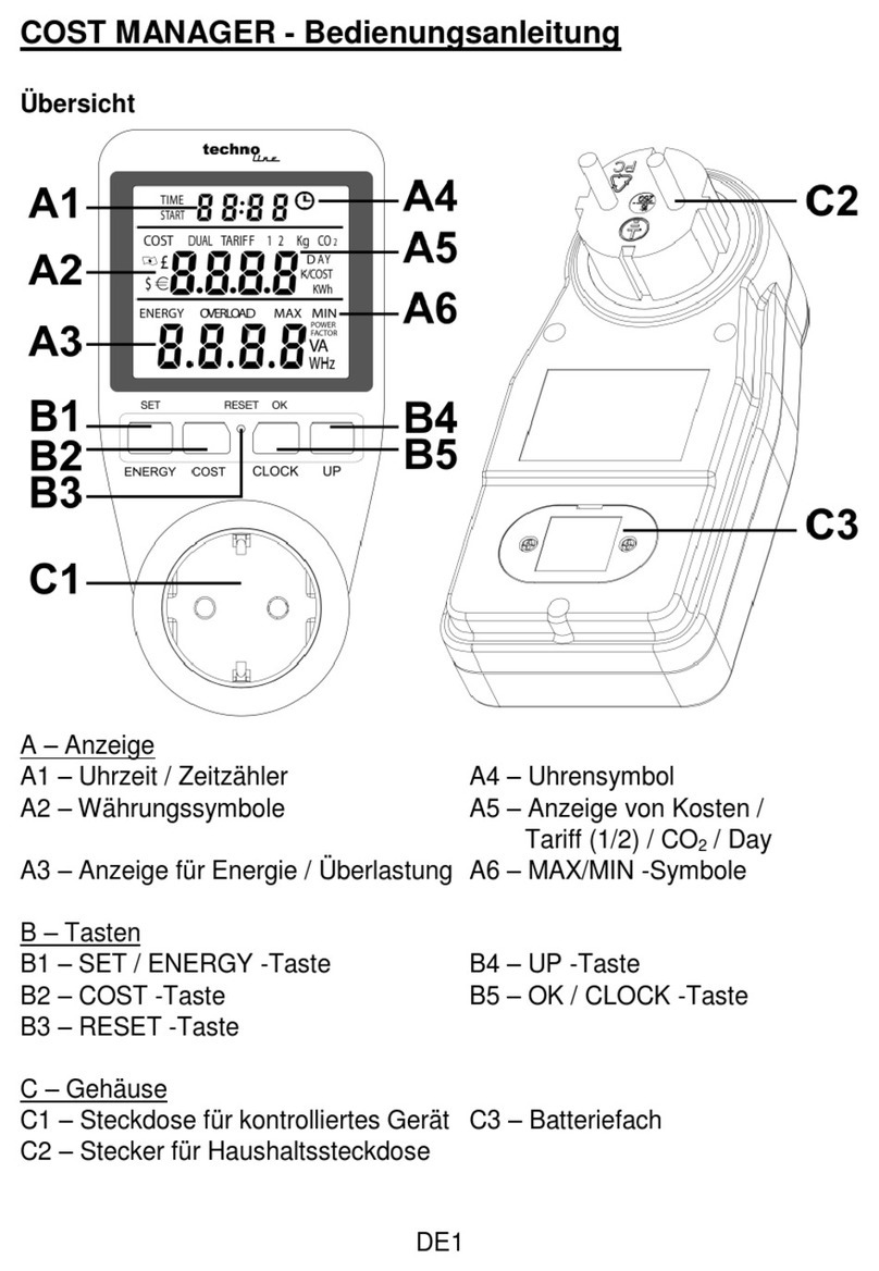 Technoline COST MANAGER Manuale utente