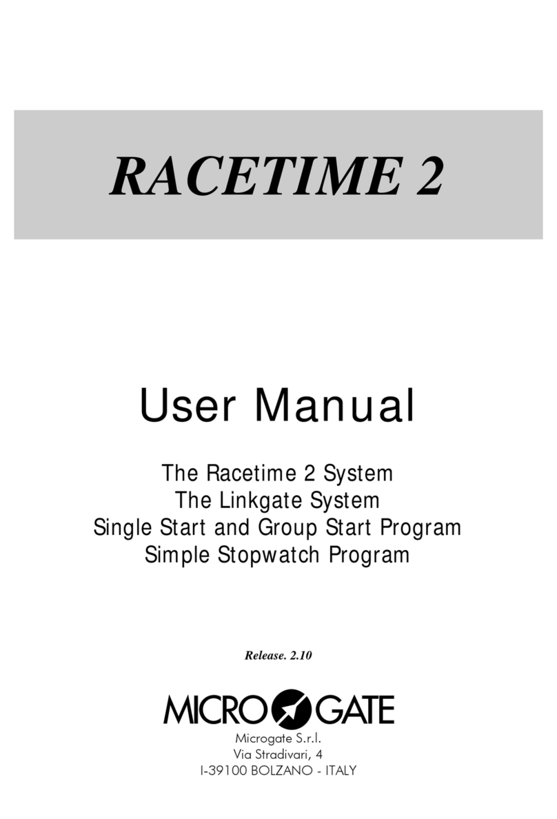 Microgate RACETIME 2 Manuale utente