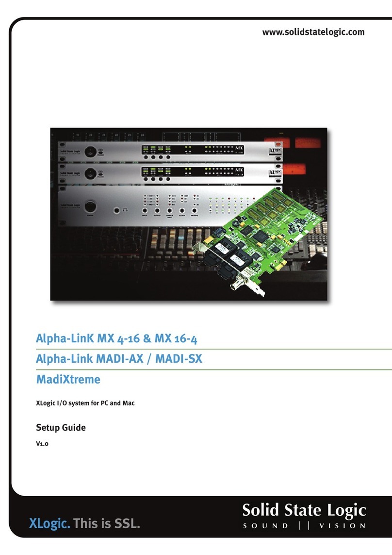 Solid State Logic Alpha-LinK MX 4-16 Manuale utente