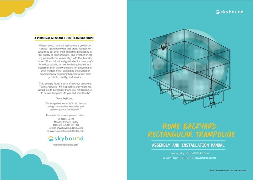 SkyBound HOME BACKYARD RECTANGULAR TRAMPOLINE Guida all'installazione